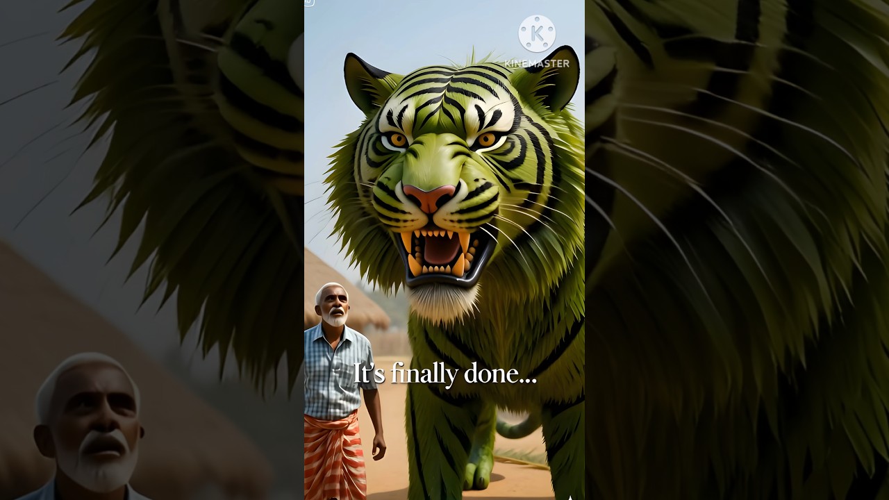 The Giant Palm Leaf Tiger Is Finally Complete! 🐅🌿