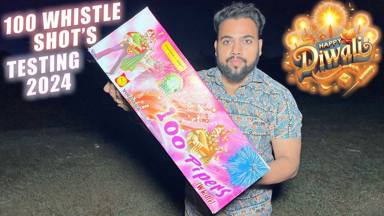 😍100 WHISTLE PIPER SHOTS | DIWALI SPECIAL SKYSHOT 2024| SONY VINAYAGA FIREWORKS