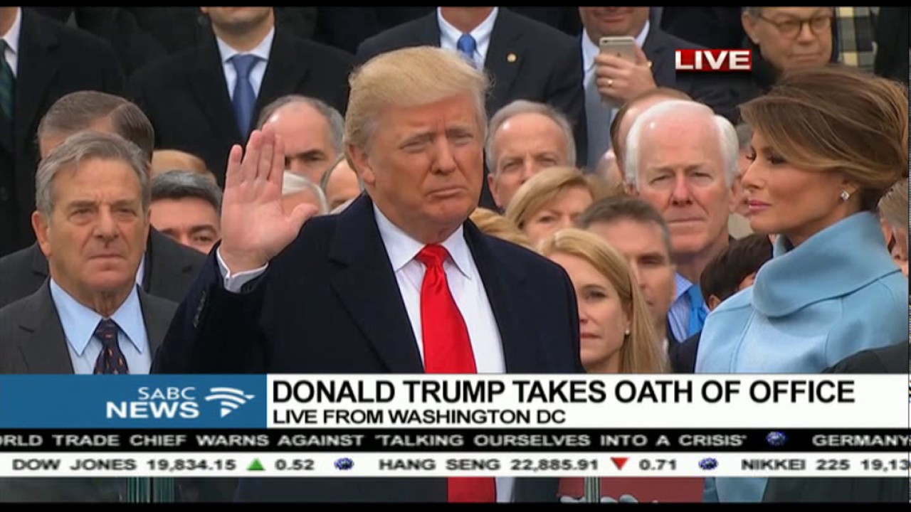Donald Trump takes oath of office as US President