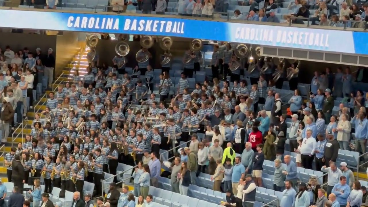 Unc pep band here comes caroilna 1-13-24
