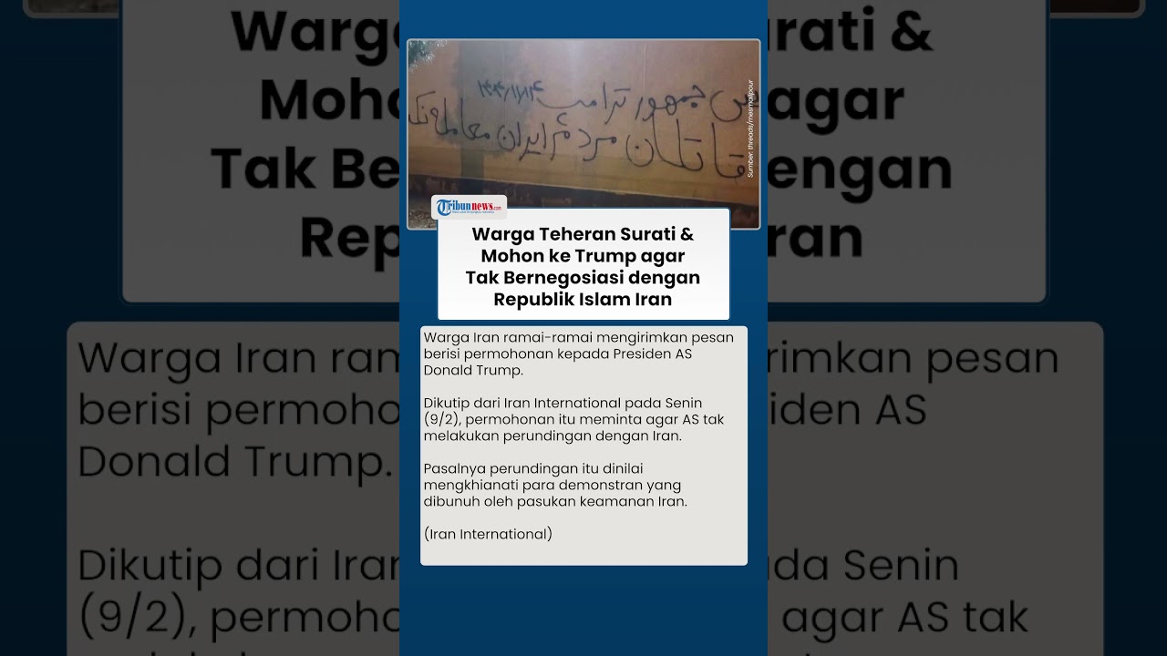 Desakan Warga Teheran ke Trump, Minta AS Tak Negosiasi dengan Republik Islam Iran, Ini Alasannya