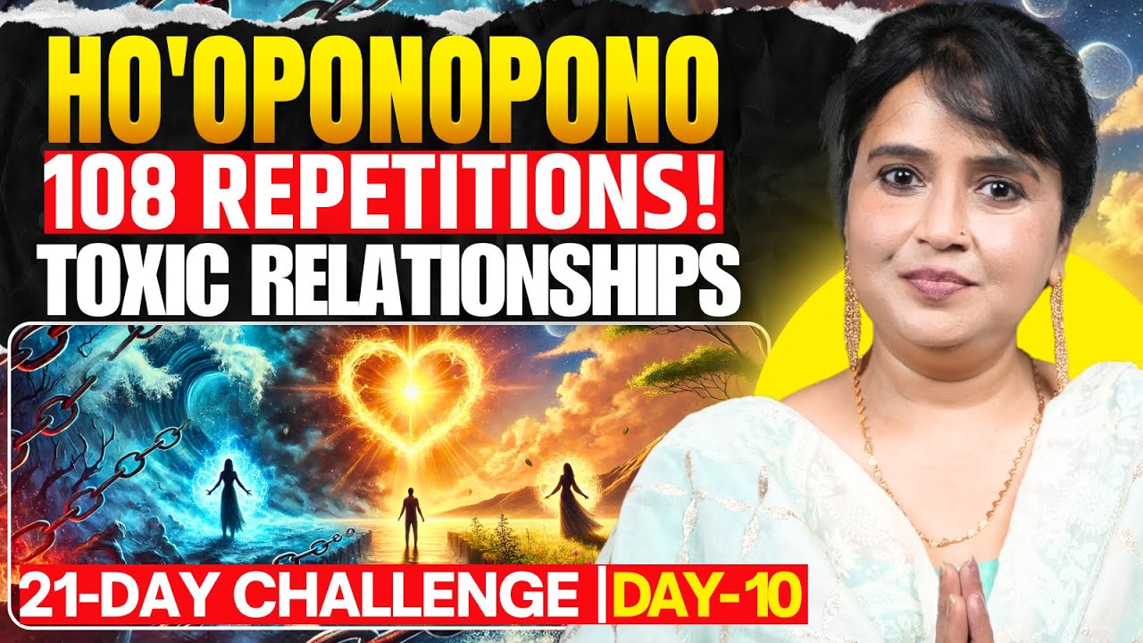 Ho’oponopono Prayer to Heal Toxic Relationships | 21-Day Challenge | Day 10 : 108 HO’OPONOPONO