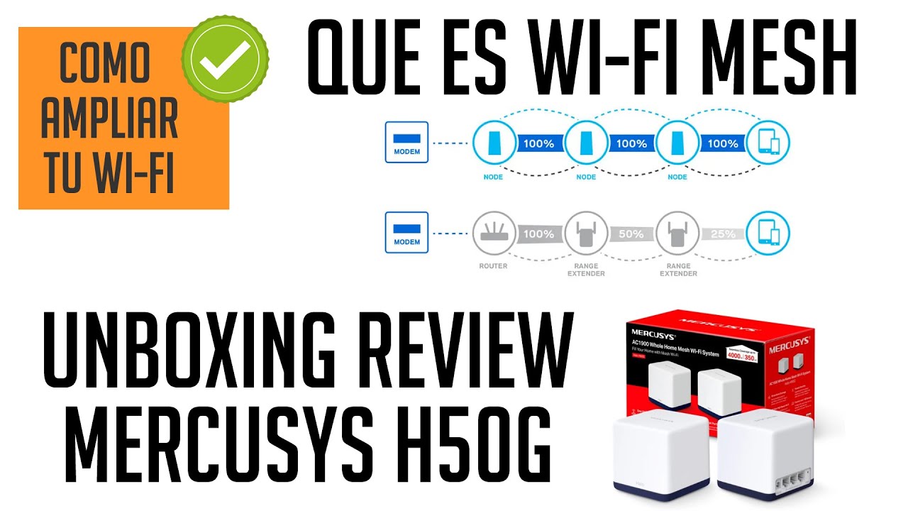 🧐 Que es WIFI MESH y unboxing review MERCUSYS H50G