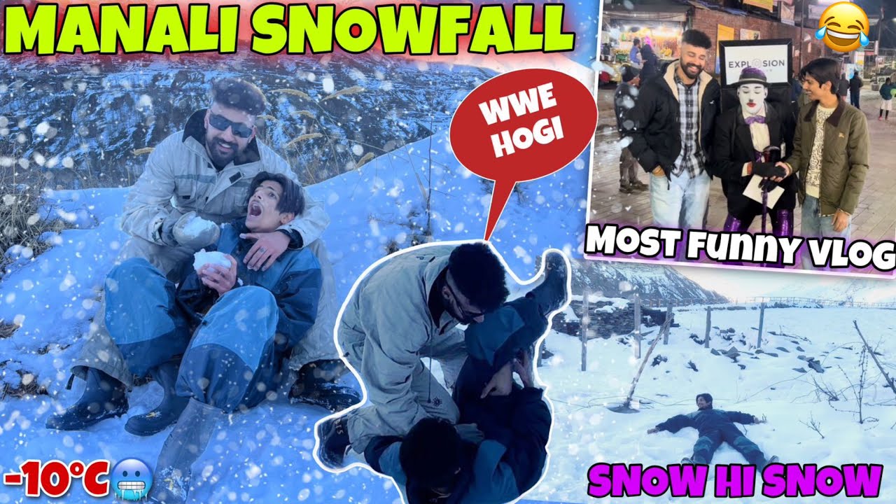 Manali Snowfall Start??❄️☃️ || *MOST DANGEROUS TREK* || Eat ice Cream With Corn😱🤮￼ #randhawavlog