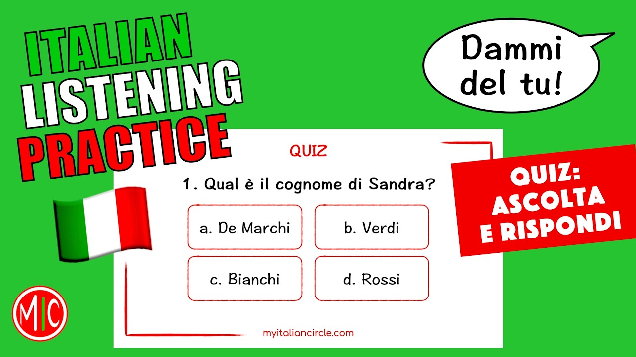 Easy Italian Listening Practice & Quiz - How Many Points Can you Score?