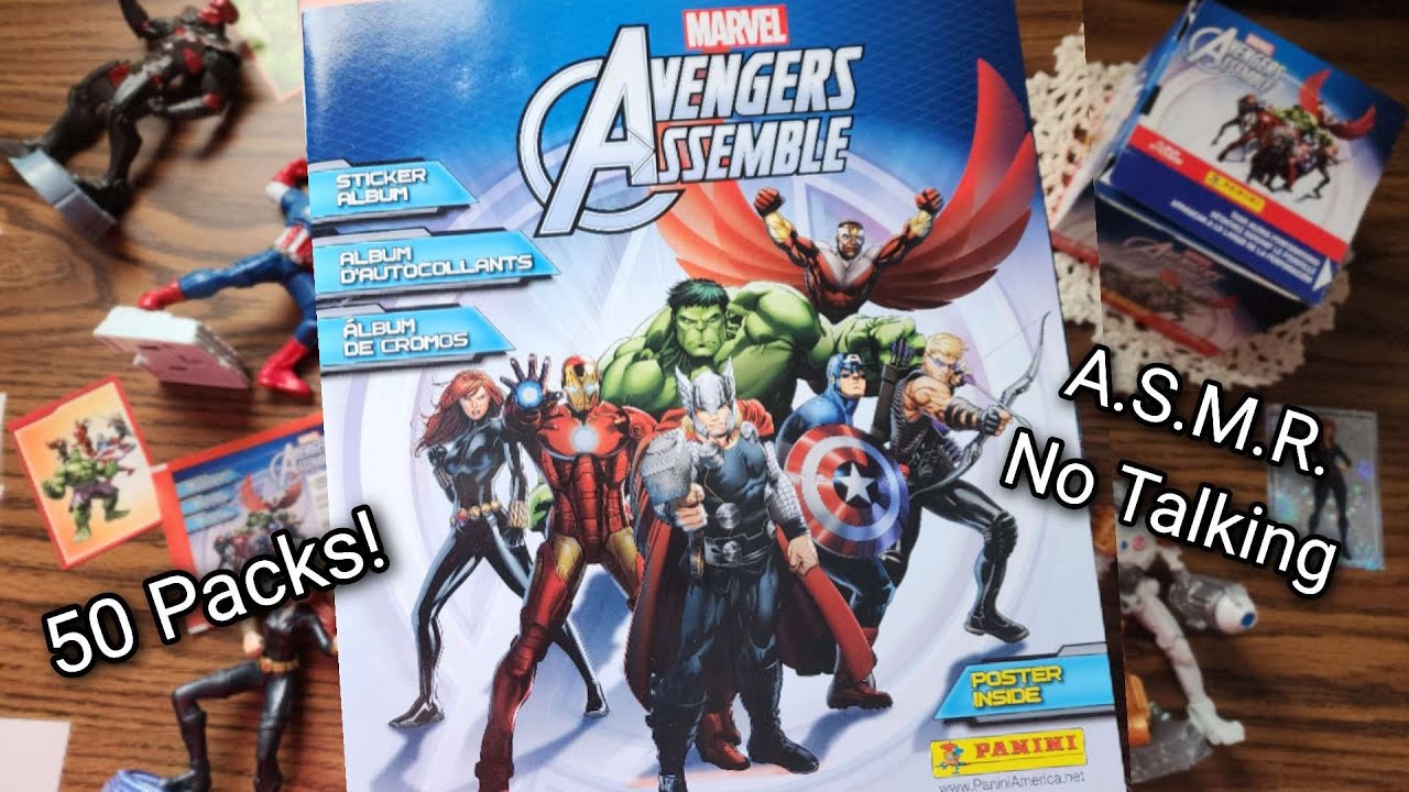 RARE Marvel Avengers Assemble Panini Sticker Album | Full Complete Booster Box Unboxing Stationary