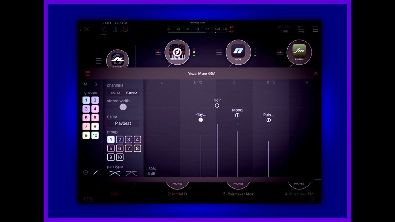 Visual Mixer by Blue Mangoo - AUv3 Mixer - Demo & Tutorial for the iPad