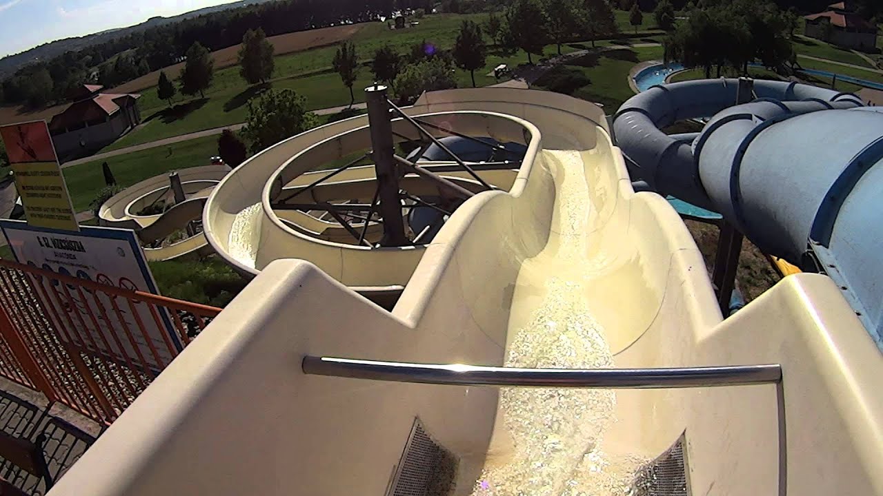 White Anaconda Water Slide at AquaCity