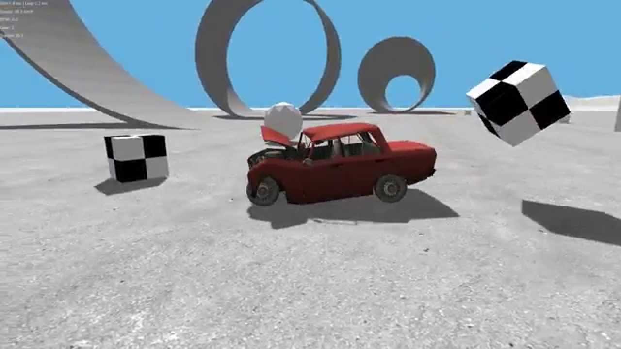 Truss Physics for Unity3D. RedCar Demo 03. WIP