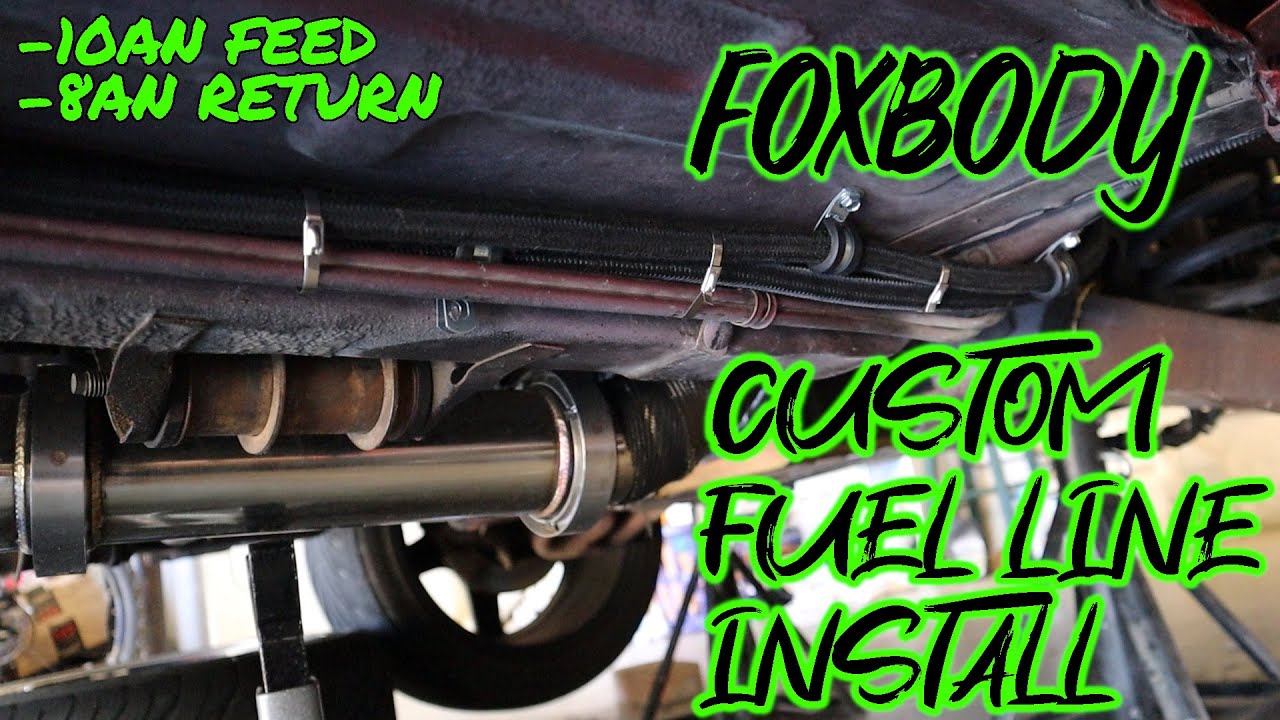 Installing Custom fuel line's for my fox body!! E85 Compatible!