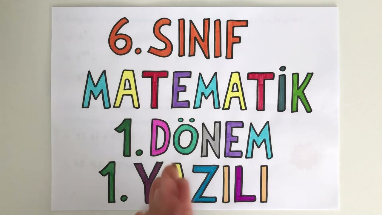 6. Sınıf Matematik | 1. Dönem 1. Yazılı (Yeni Sorular)