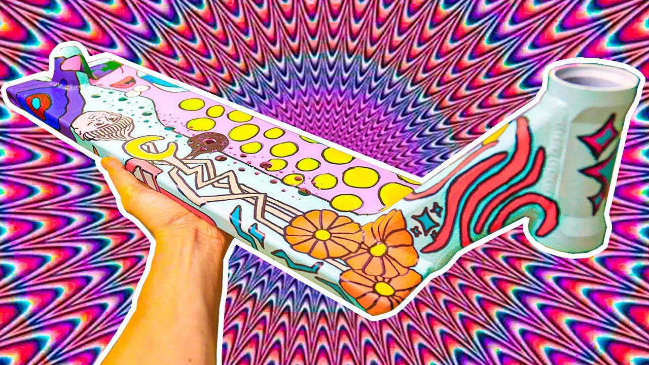 HAND PAINTED SCOOTER DECK