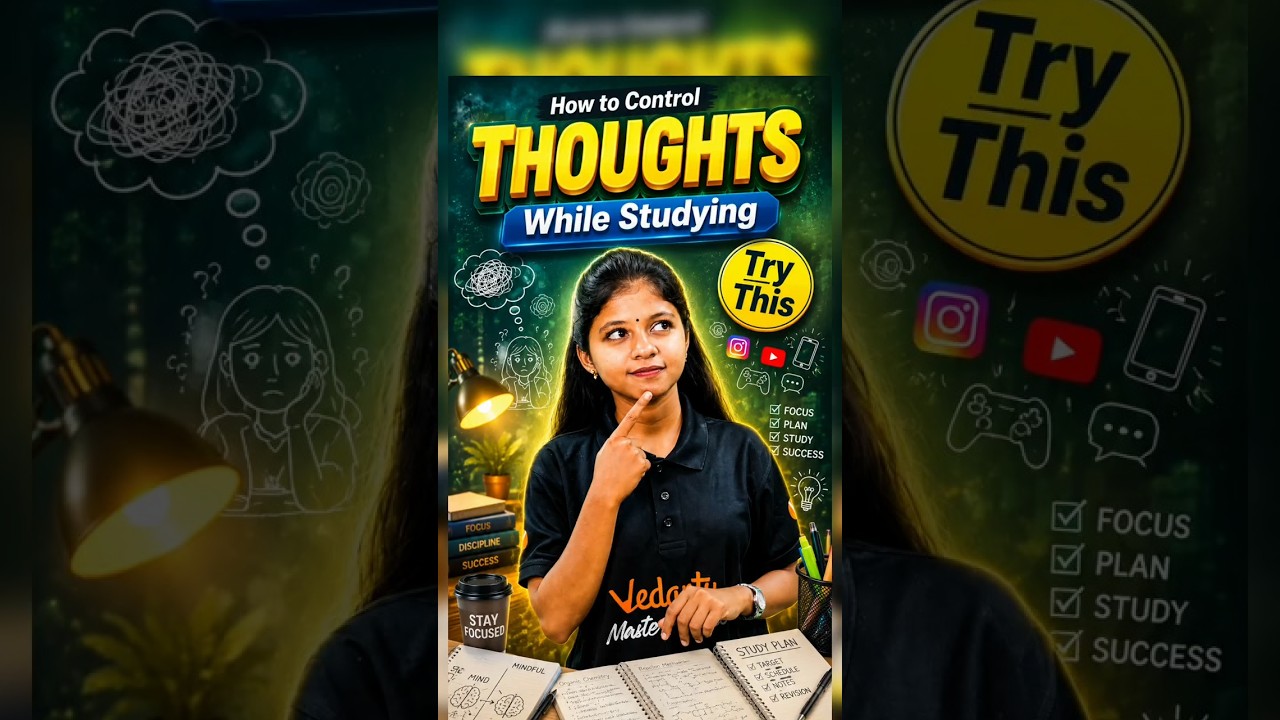How to Control Your Thoughts While Studying? 🧠 #studytips