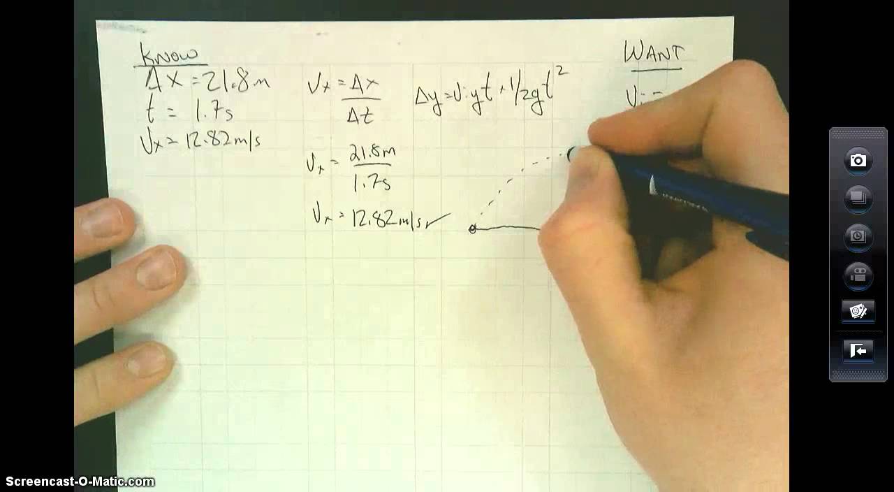 Solving for a Projectile Angle and Initial Velocity