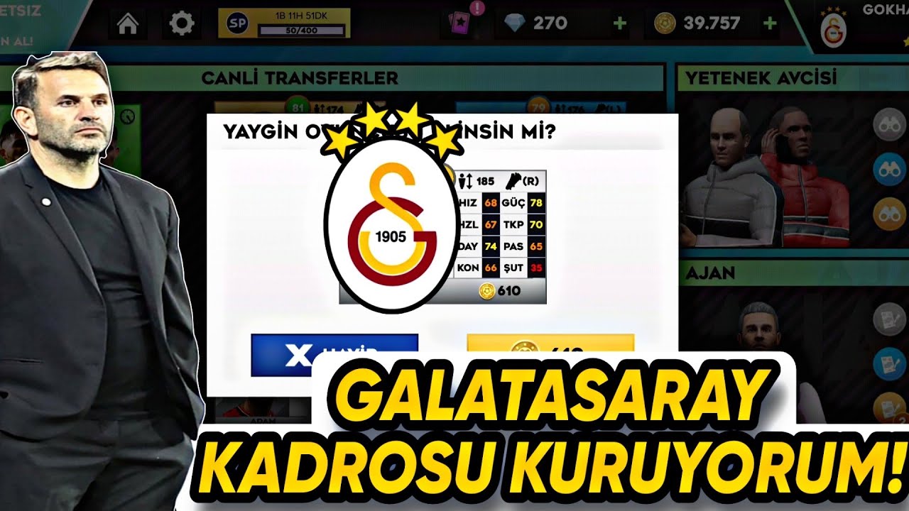 GALATASARAY KADROSU KURUYORUM! DREAM LEAGUE SOCCER 2023