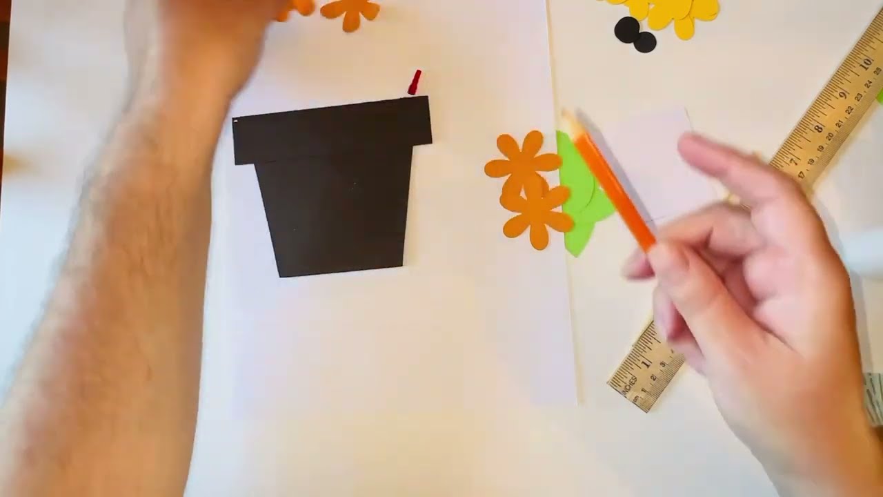 Assembly of FREE Flowerpot Gift Card holder SVG