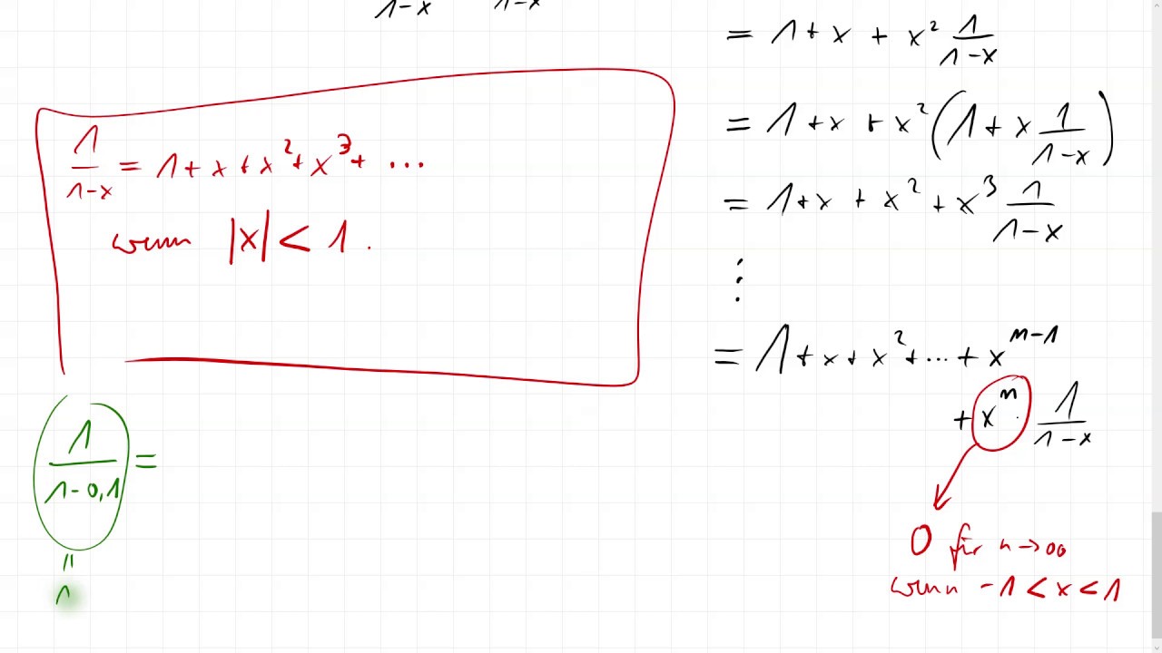 15G.1 Geometrische Reihe und damit verwandte Potenzreihen