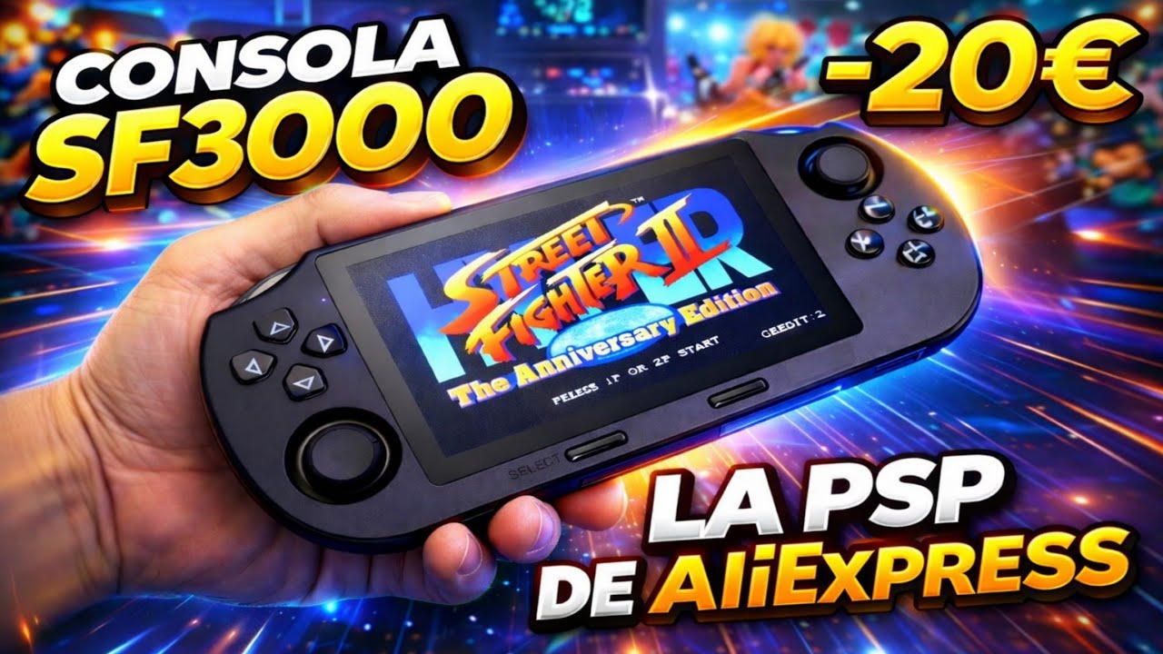 SF3000 REVIEW 🔥 La PSP/PSVITA china de ALIEXPRESS. La MEJOR consola RETRO BARATA? 🤔 Vale la pena?