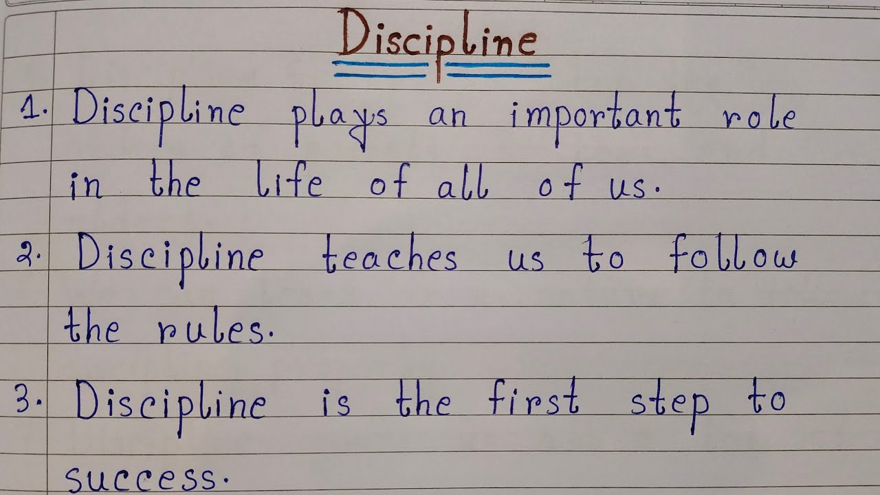 10 Lines On Discipline In English | 10 Lines Essay On Discipline | Easy Sentences About Discipline