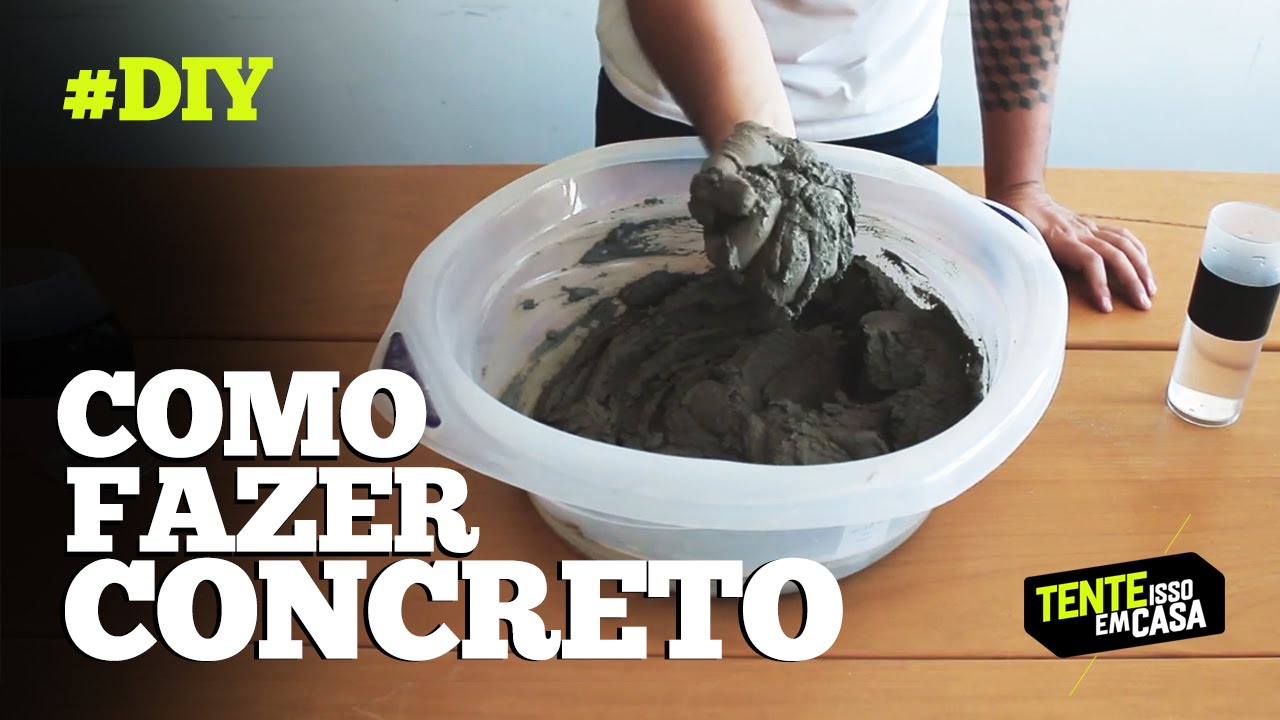 COMO FAZER CONCRETO (com ARGAMASSA pronta) #DIY