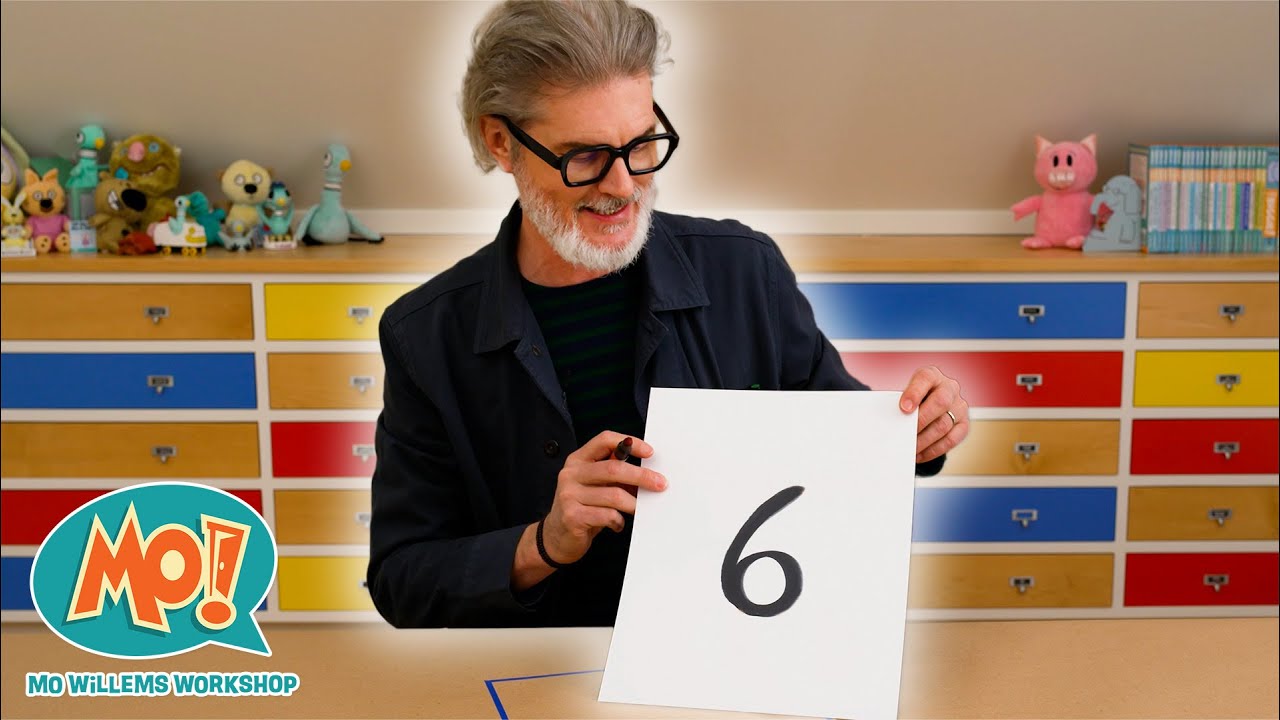 Draw With Mo Willems The Number 6 | Snack Doodles | Mo Willems Workshop