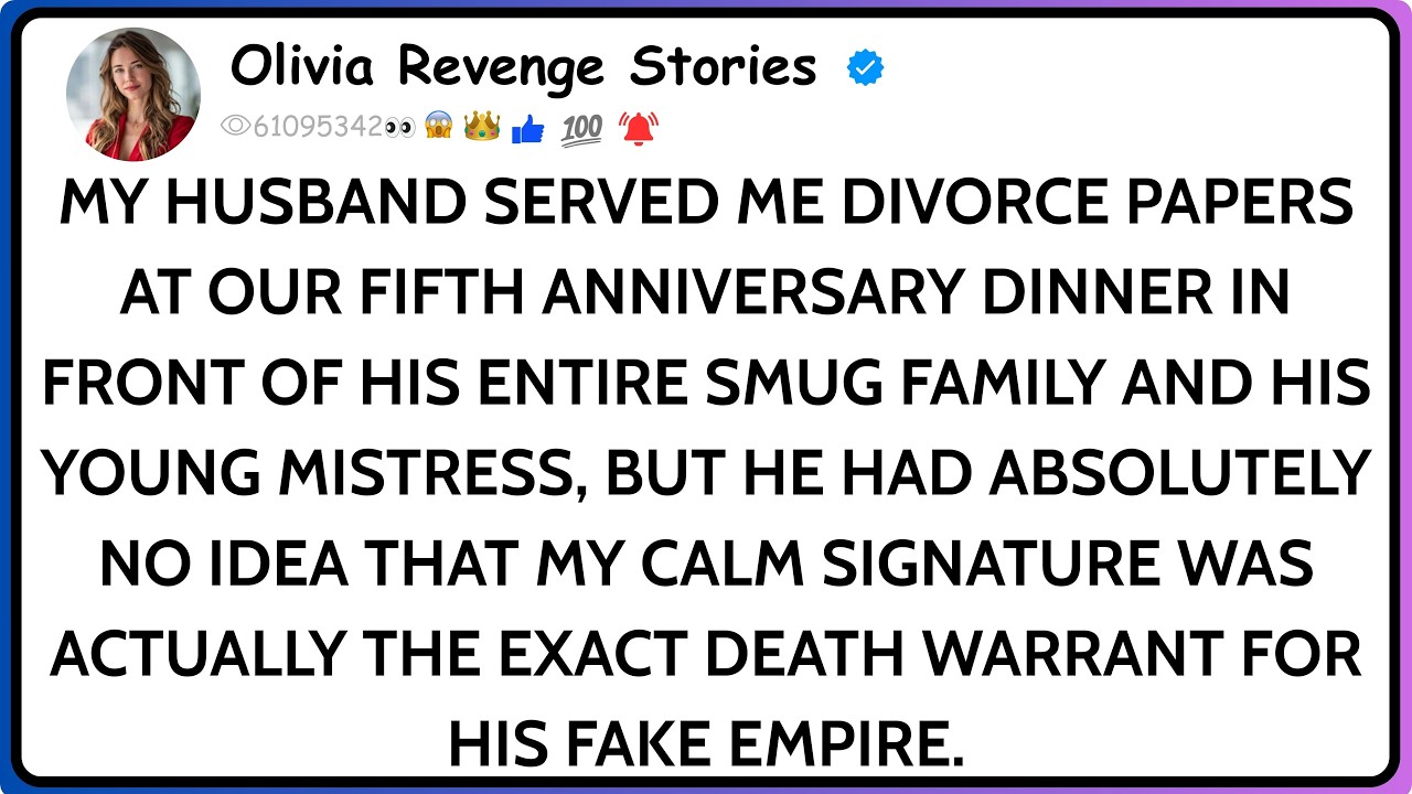 My Husband Served Me Divorce Papers at Our Wedding Anniversary Party While His ...