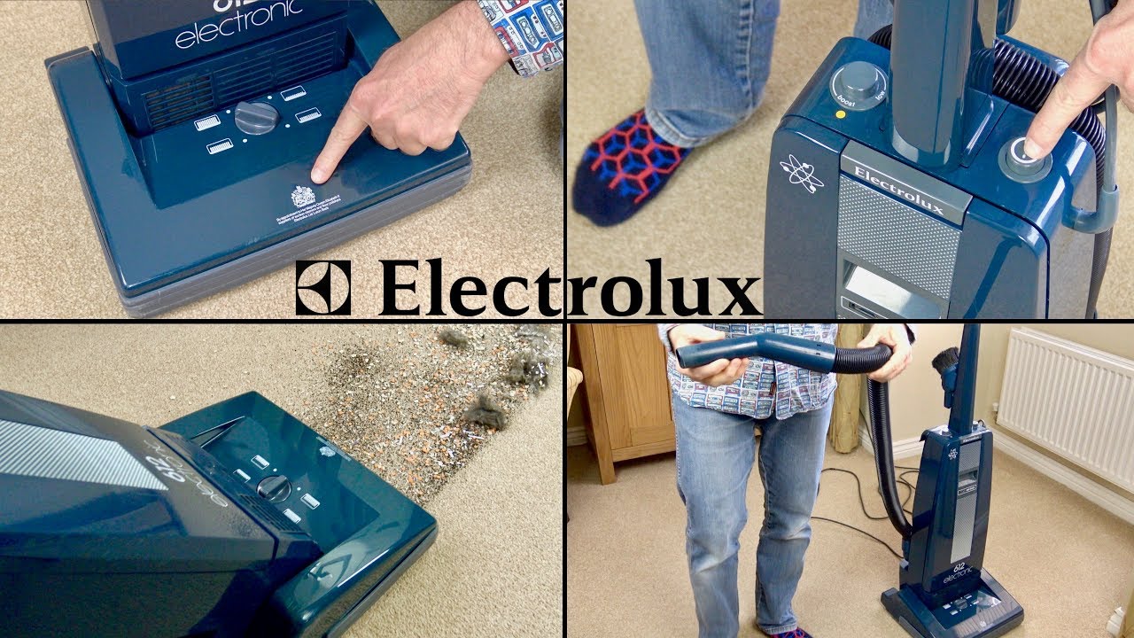 Распаковка и демонстрация винтажного вертикального пылесоса Electrolux Electronic 612 1980-х годов