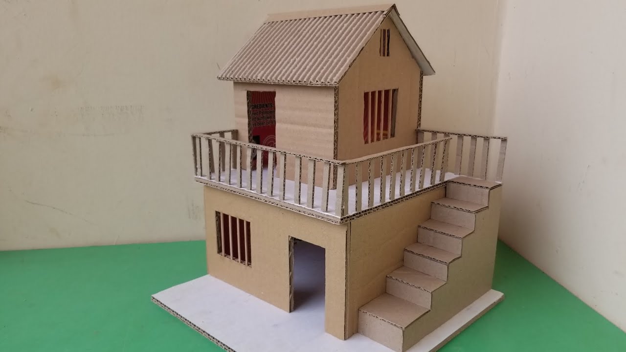 DIY ! Beautiful 2 story cardboardhose making | How To Make Cardboard Model House