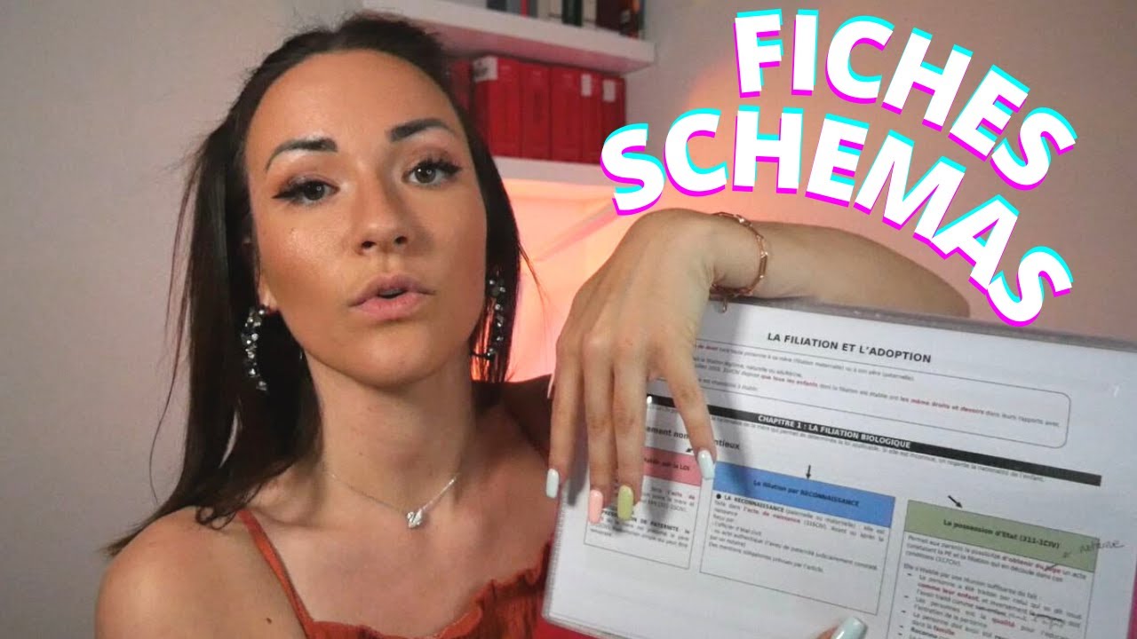 Les FICHES SCHEMAS c'est quoi ? Faire des fiches en DROIT ✨⚖️