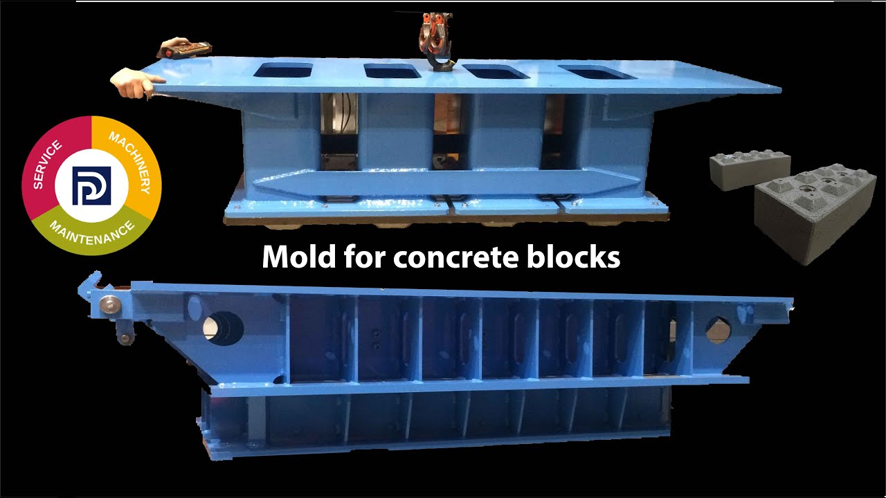Made by De Pecker Gent: Mold for concrete blocks