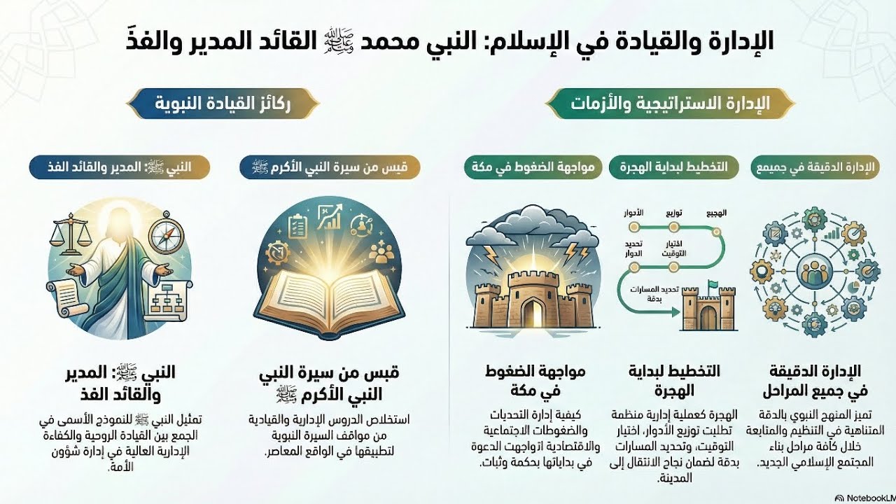 القيادة الإدارية ١١ ( النبي المدير والقائد )