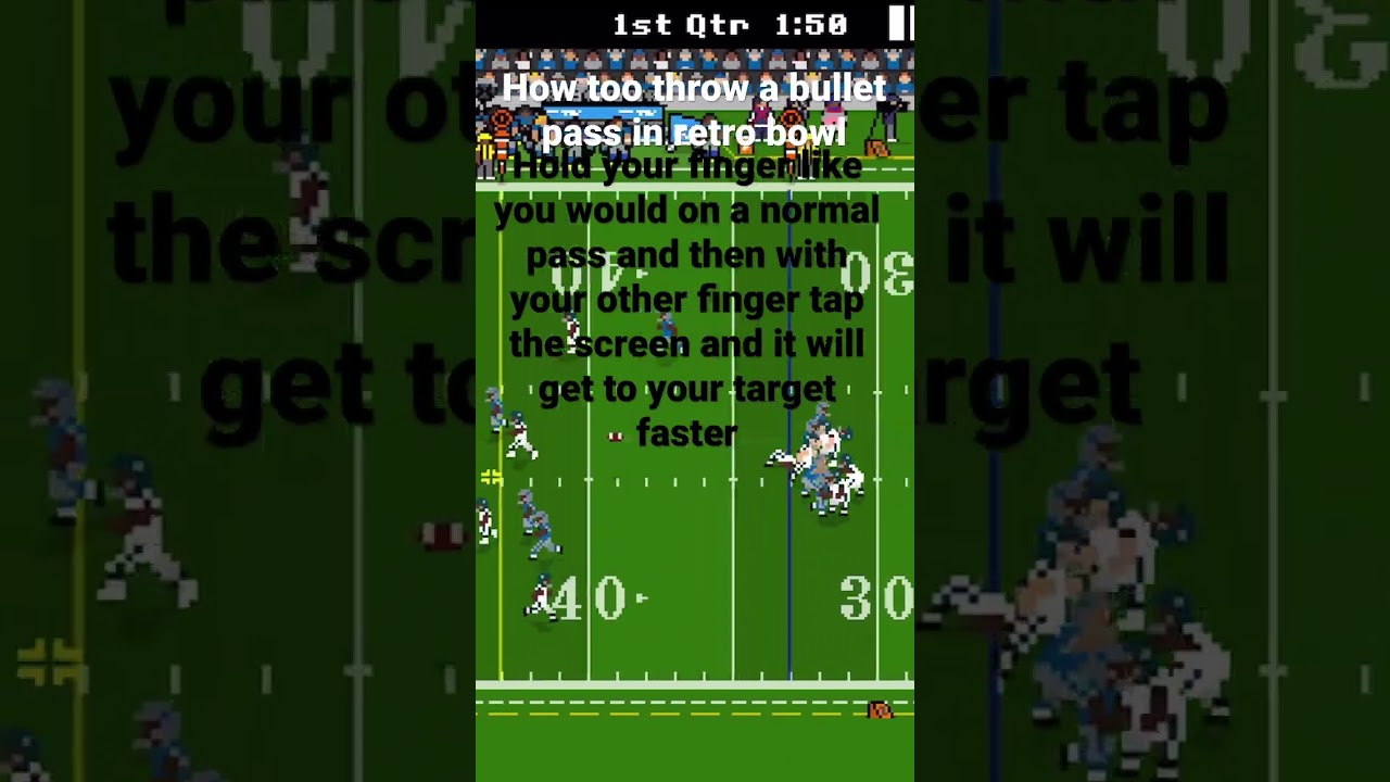 How to throw a bullet pass in retro bowl