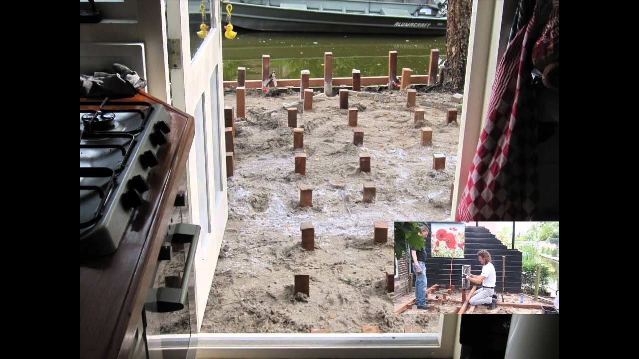 Vlonder Bouwen,Terras, Vlonderterras, Steg, Garten, Tuin .Krommenie ,Zaanstad