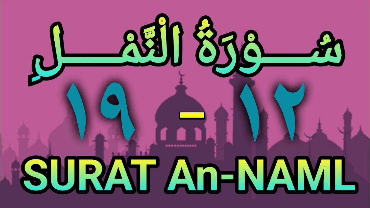 سورة النمل | من الأية (١٢) إلى الأية (١٩) | الشيخ محمود العقيد | كرر حتى تحفظ 😊