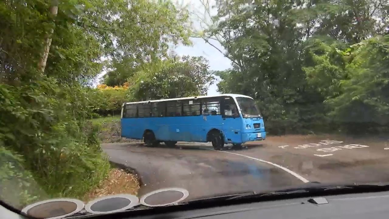 Driving across Mahe, Seychelles