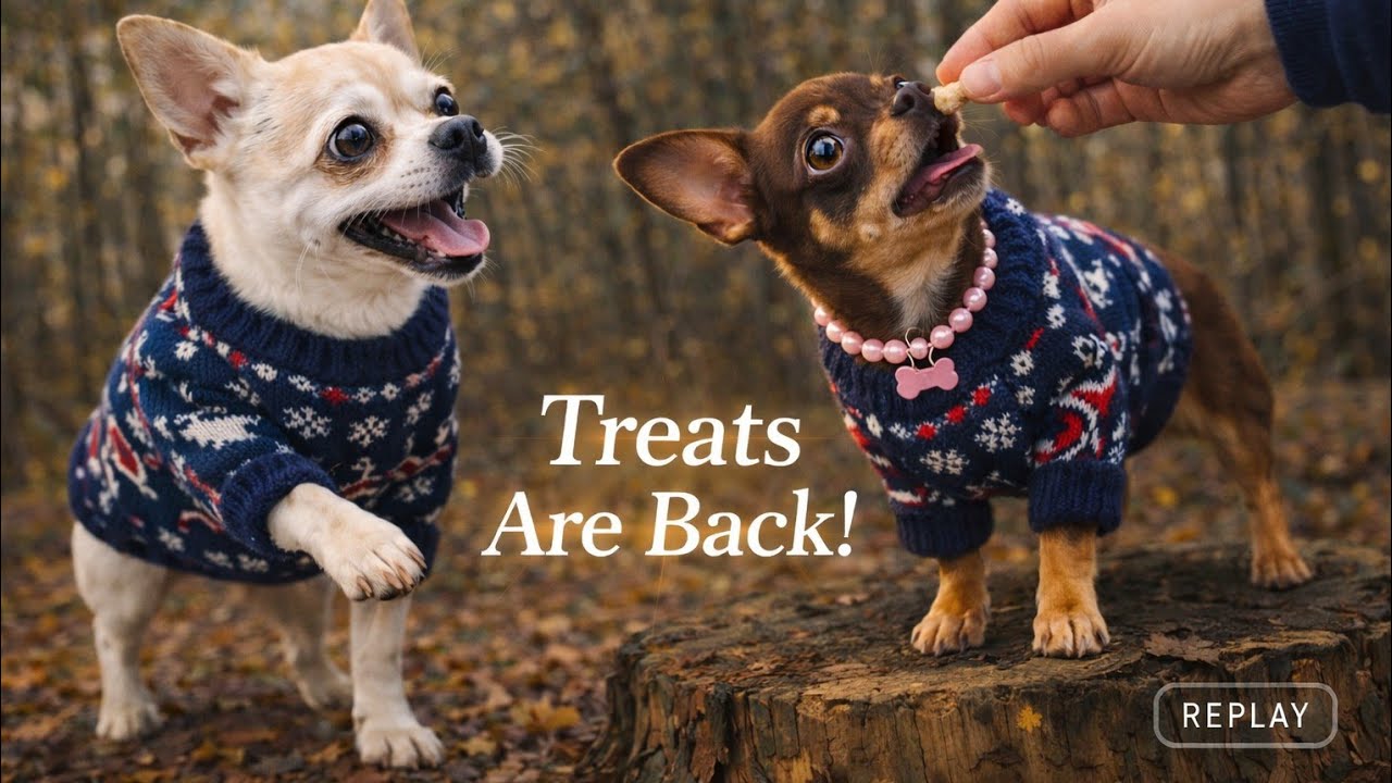 Tiny Dogs Get Treats Again! 🐶🎄