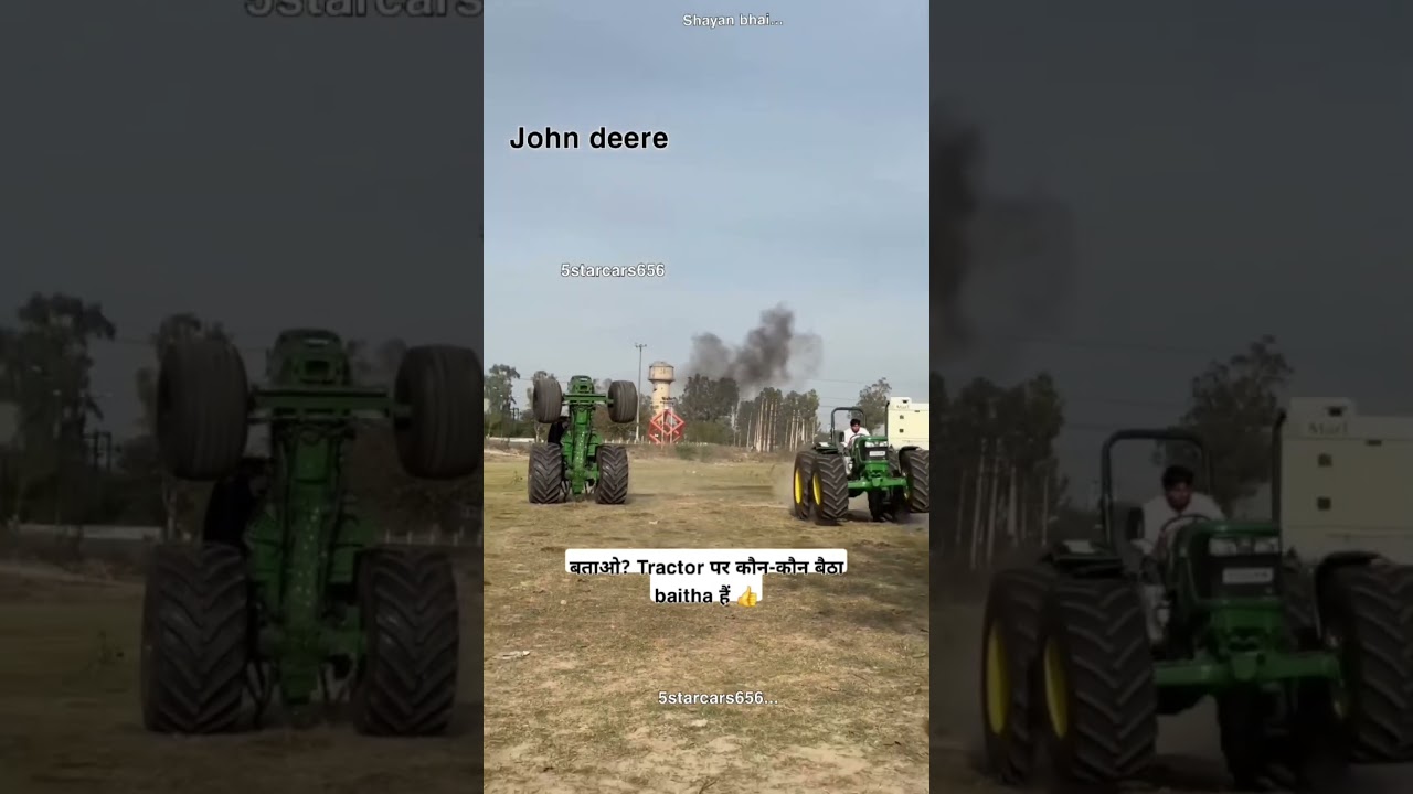 John deere tractro se kra tochan king members ne khatanak stunt 🚜 #shorts #trending #johndeere
