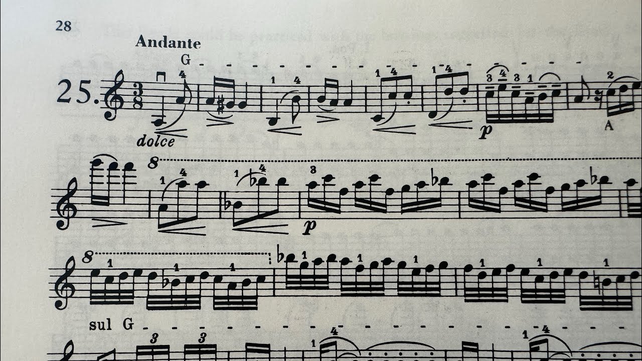 Fiorillo 36 Etudes or Caprices, No. 25 Andante