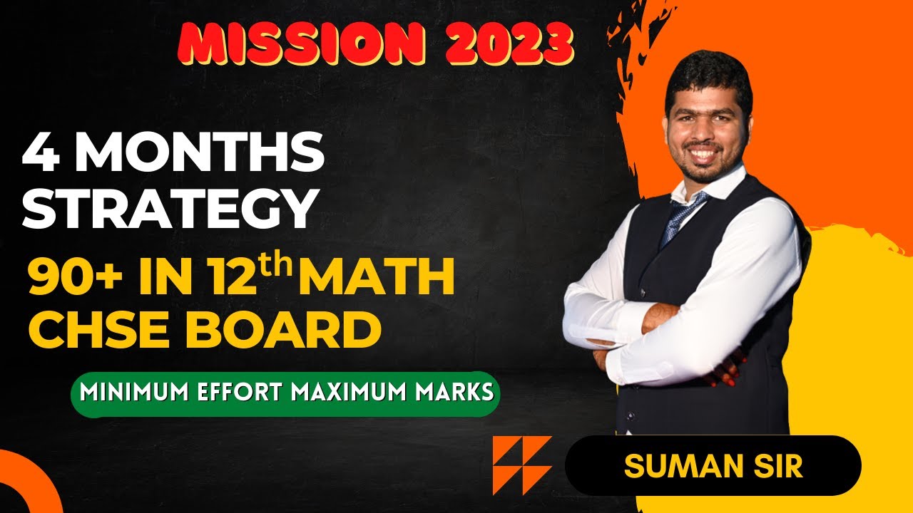 How To Score 90+ in CHSE Math Class 12 Board 2023? || 4 Months Strategy For Class 12 Chse Board Math