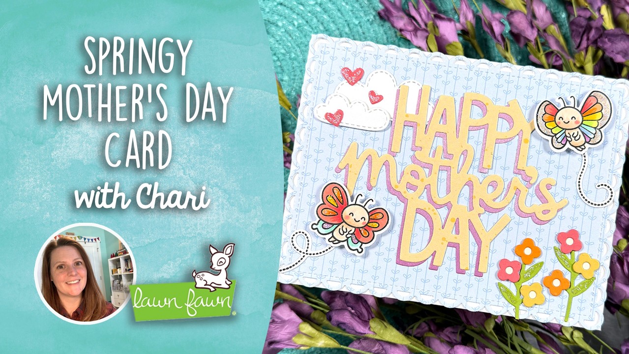 Spring Mother's Day card with Chari