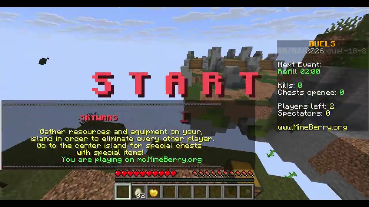 Playing Skywars 1V1!