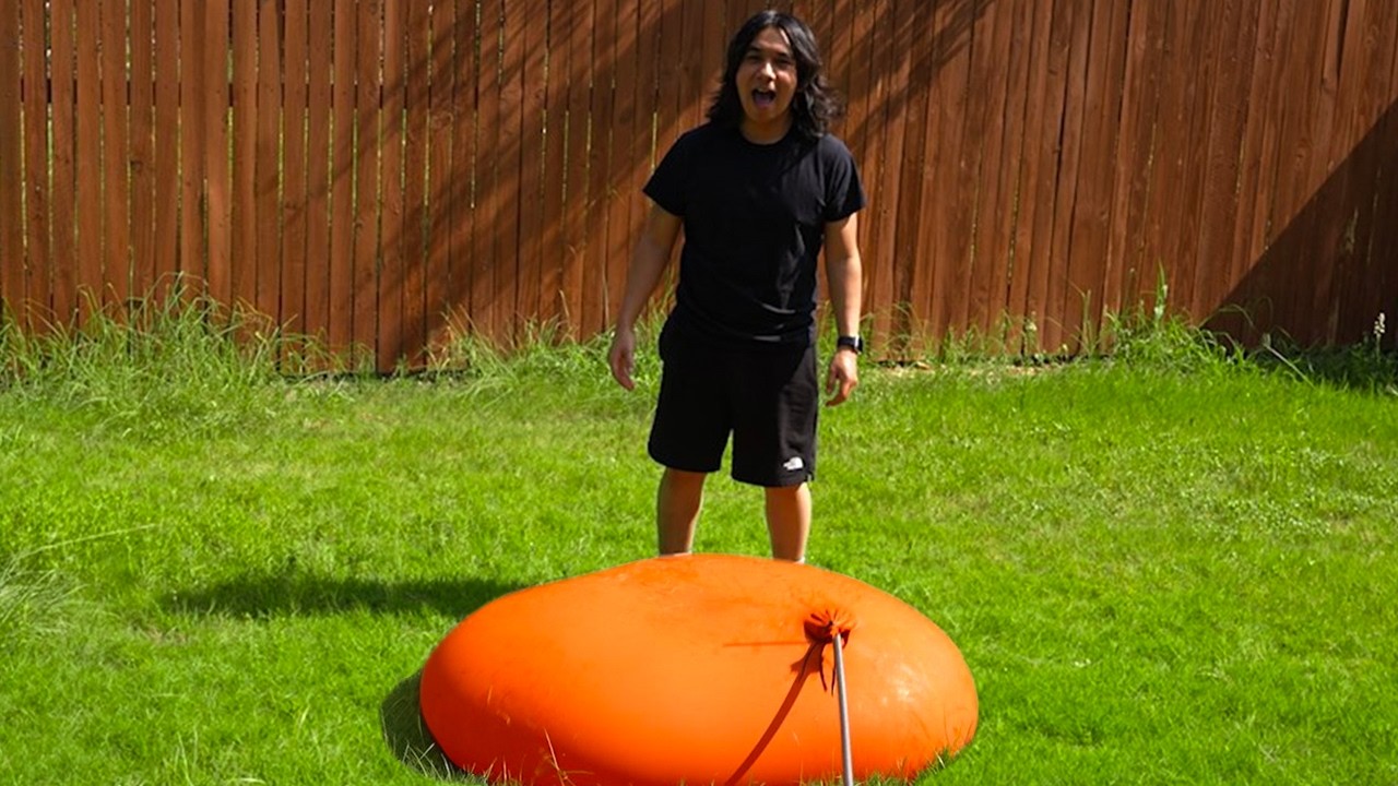 we filled up the world's largest water balloon