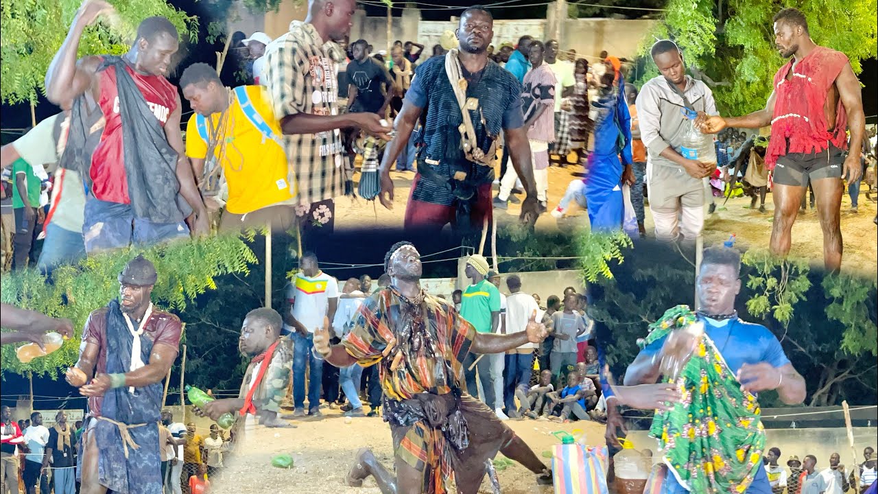 entres des lutteurs niangar, ordinateur,boy maron,babou sarr ,sele mele a fatick le 10 mai 2025