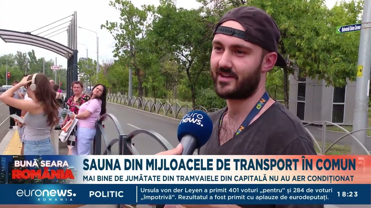 Sauna din mijloacele de transport în comun. Multe tramvaie din București nu au aer condiționat
