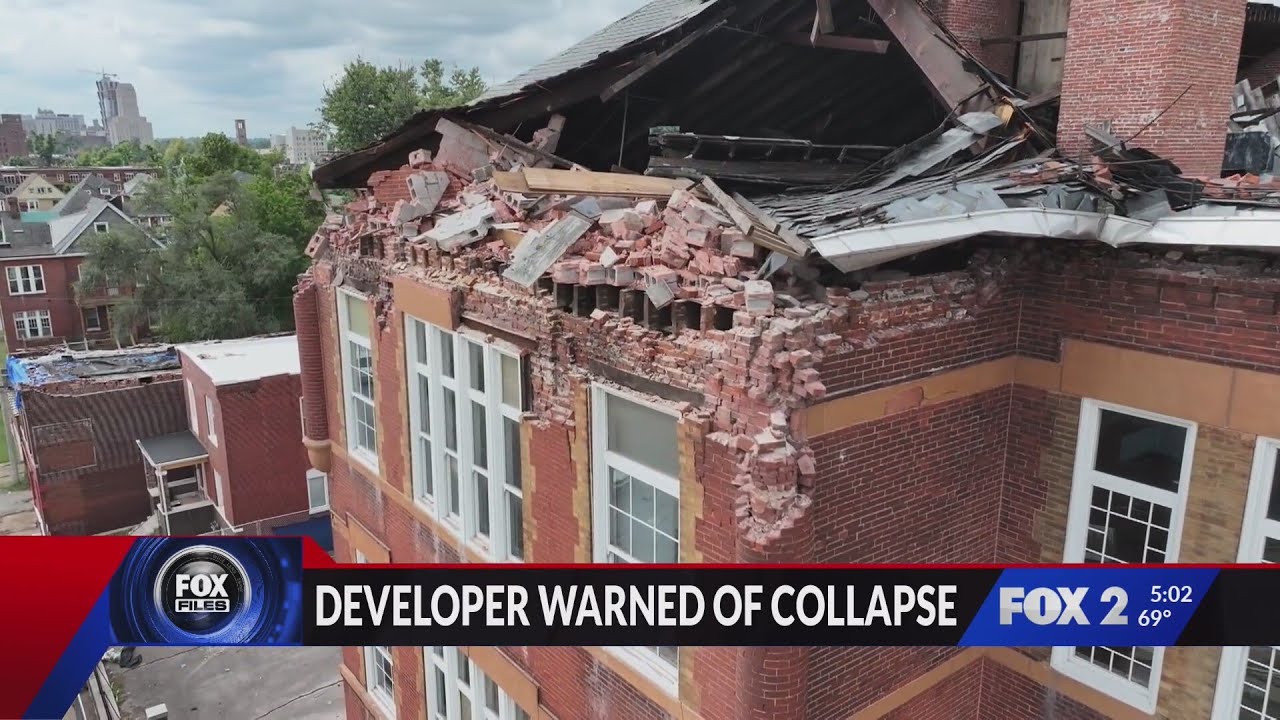 Euclid School roof collapses on front walk weeks after FOX 2&rsquo;s warning report