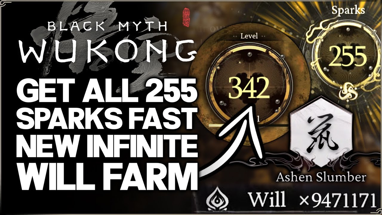 Black Myth Wukong - New Best 70+ Sparks Per Hour Will Farm Guide - Unlock ALL Skills Level Up Fast!