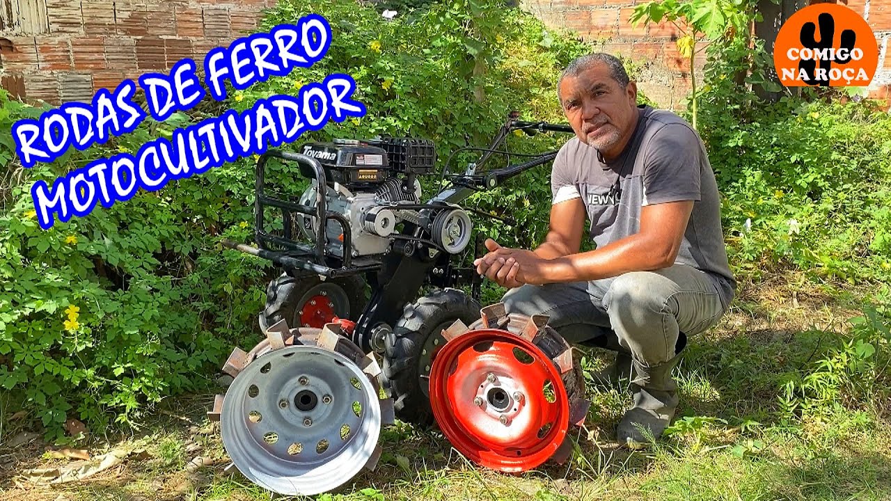 RODAS DE FERRO NO "TRATORITO" MOTOCULTIVADOR. QUAL A MELHOR POSIÇÃO DE INSTALAÇÃO?