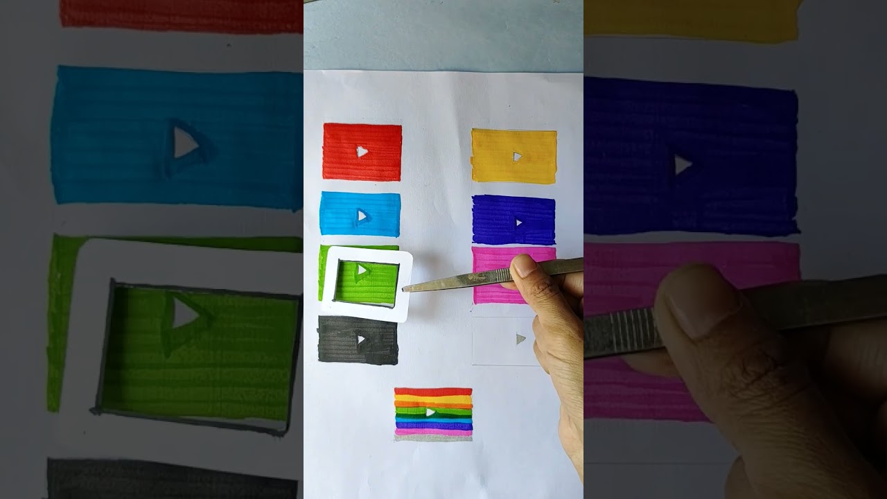 what's your color? youtube logo color  #youtubeshorts #funart #satisfying #relaxing #love #colors