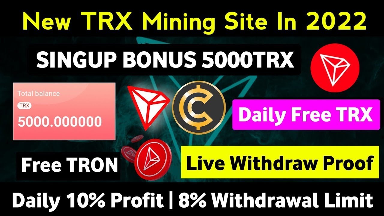 💥New TRX Cloud Mining Website 2022 | ✅Free Mining Sites With Payment Proof