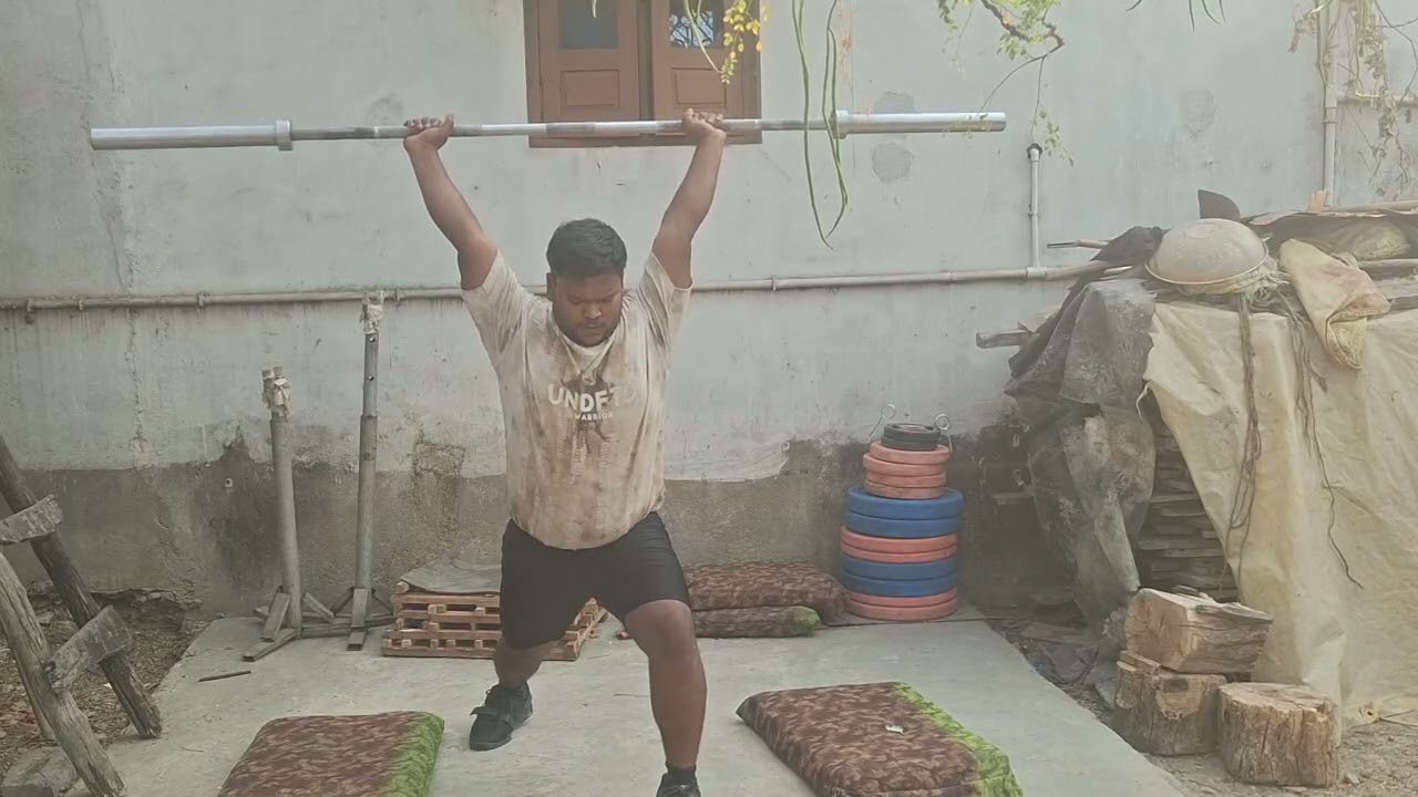 Today evening practice clean and jerk weightlifting training videos indian weightlifting 🇮🇳🏋‍♀️